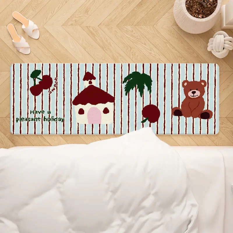 ins风复古卧室仿羊绒地毯 客厅公主床边毯衣帽间脚垫飘窗加厚垫子