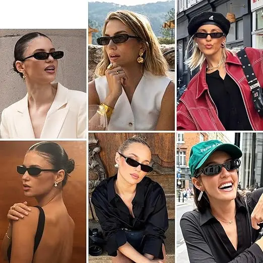 新款墨镜窄框太阳镜男士欧美个性嘻哈小框时尚眼镜