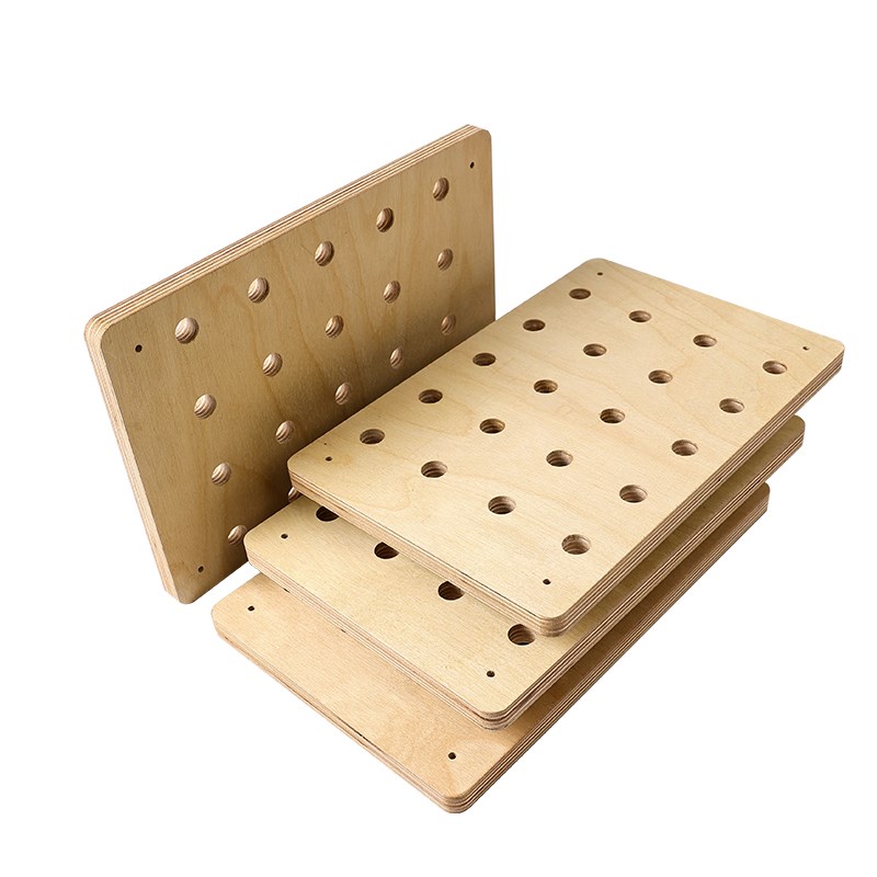 桦木洞洞板定g制实木海洋板置物架挂板墙面入户门玄关装饰墙展示