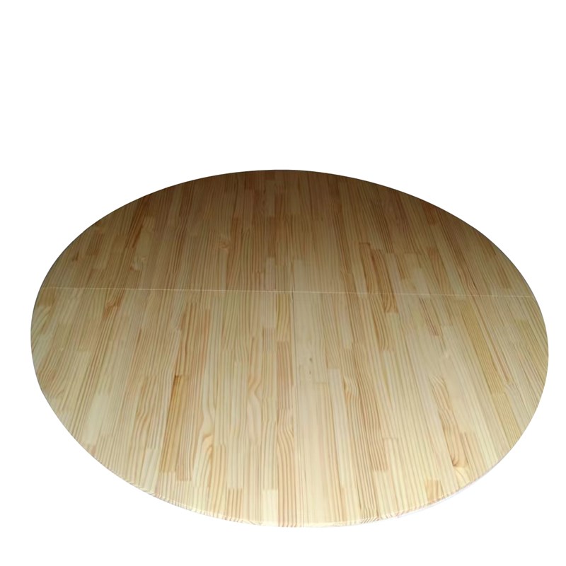 4分全实木折叠圆桌k面圆形家用餐桌四拼大圆桌1.4米1.6米1.8米2米