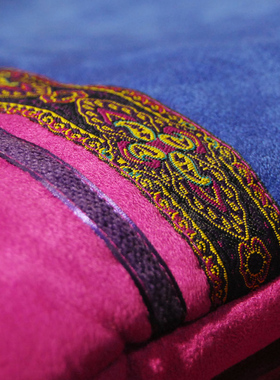 麂皮绒洗水棉芯椅垫坐垫罗汉床y垫套飘窗垫沙发垫套布艺蓝色玫红