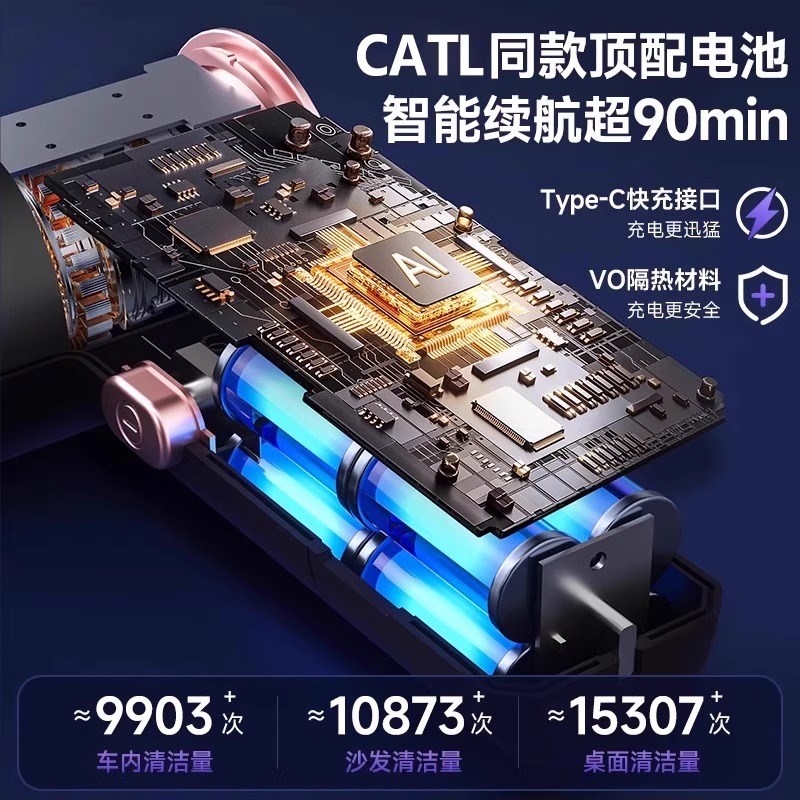 车载吸尘器车用家用大吸力无线手持小型迷J你汽车床用吸尘机K2971