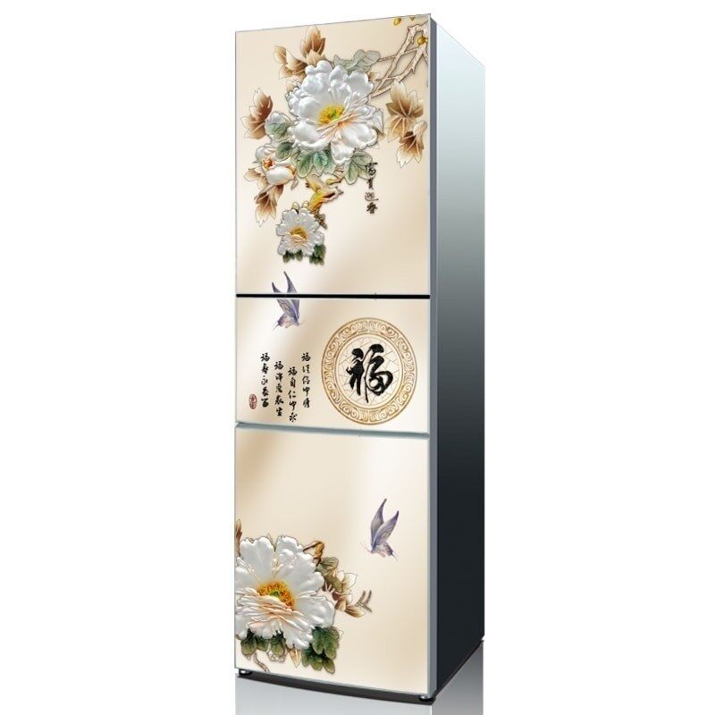 冰箱贴纸自粘创意3d立体画墙贴可爱卡通装饰翻新冰箱门贴膜r311