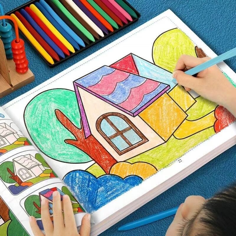 儿童画 画画 画涂色绘本幼儿园涂色本3-6岁宝宝绘画 画启蒙涂鸦学