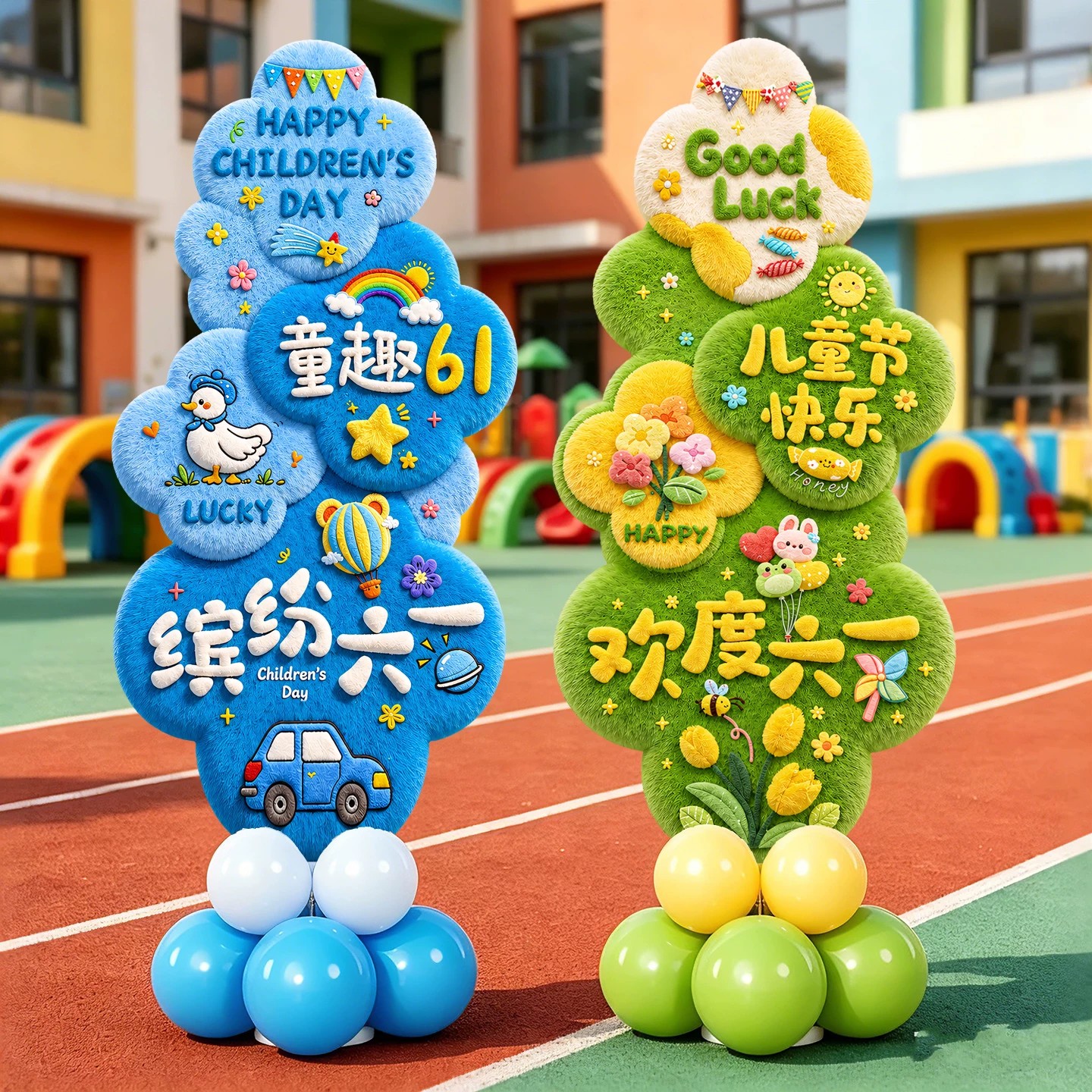 六一儿童节气球装饰幼儿园小学
