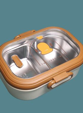 奇果屋可爱卡通不锈钢分格饭盒上班族学生党外带方便