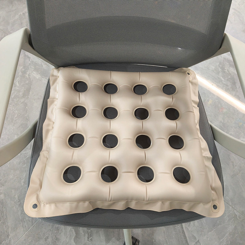 家用环保PV式久坐透气防褥座椅屁垫16孔单人方形充气坐垫