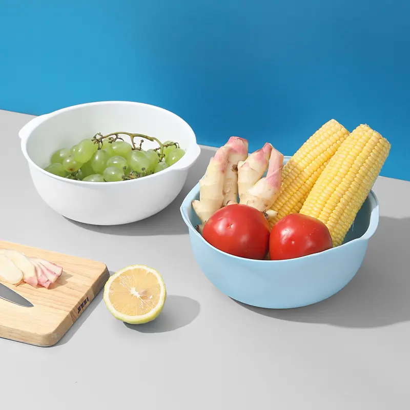 圆形双层沥水篮蔬菜厨房家用塑料水果盘客厅百货,餐饮具,洗菜盆/沥水篮/漏水筛,淘宝优惠券,粉丝福利购,淘宝优惠卷