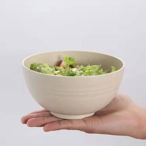小麦秸秆大号碗6寸家用汤面碗学生宿舍泡面碗防热水果碗直供