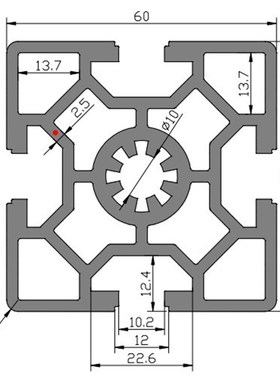 【6060G铝型材】规格铝型材铝制品6060铝型材工业铝合金