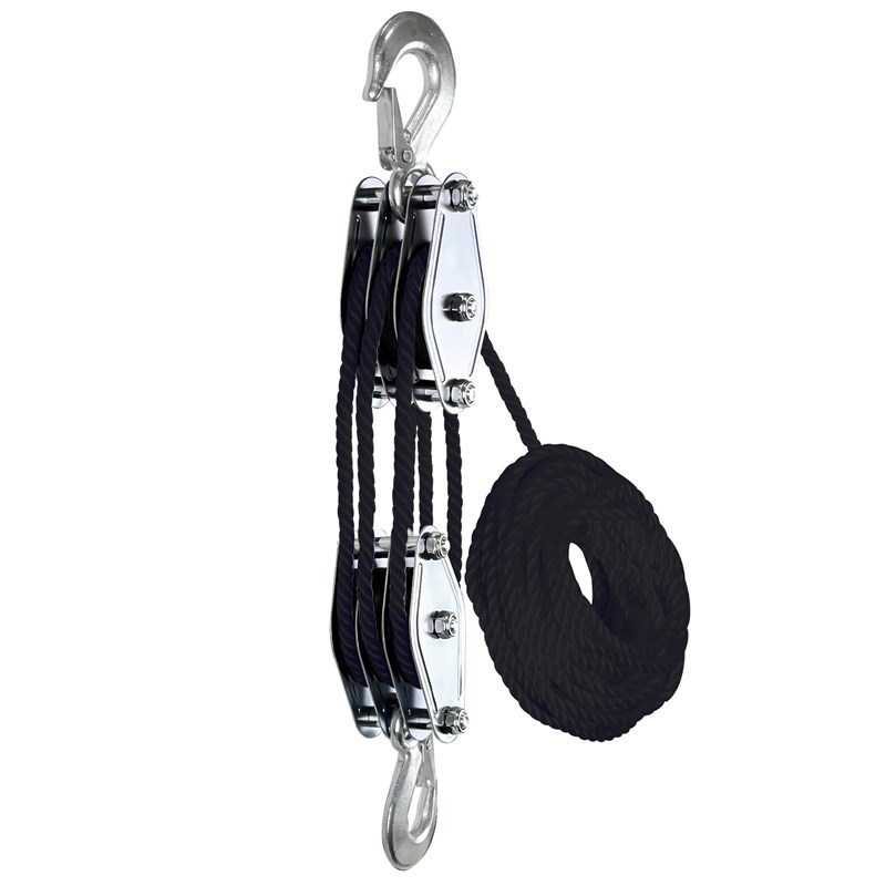 吊钩绳索省力滑轮组6倍省力组合滑车微型吊具高楼吊物提拉小吊机