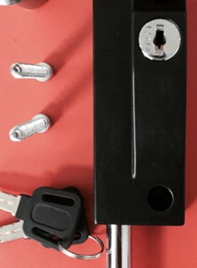 黑色旋转门地插锁有框阳台玻璃门弹簧自动飞机明插销铝门窗中间锁