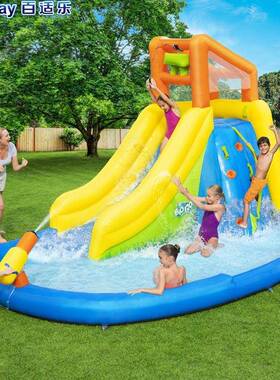 Bestway53345室外大型淘气堡蹦床儿童充气城堡滑梯玩具游乐园