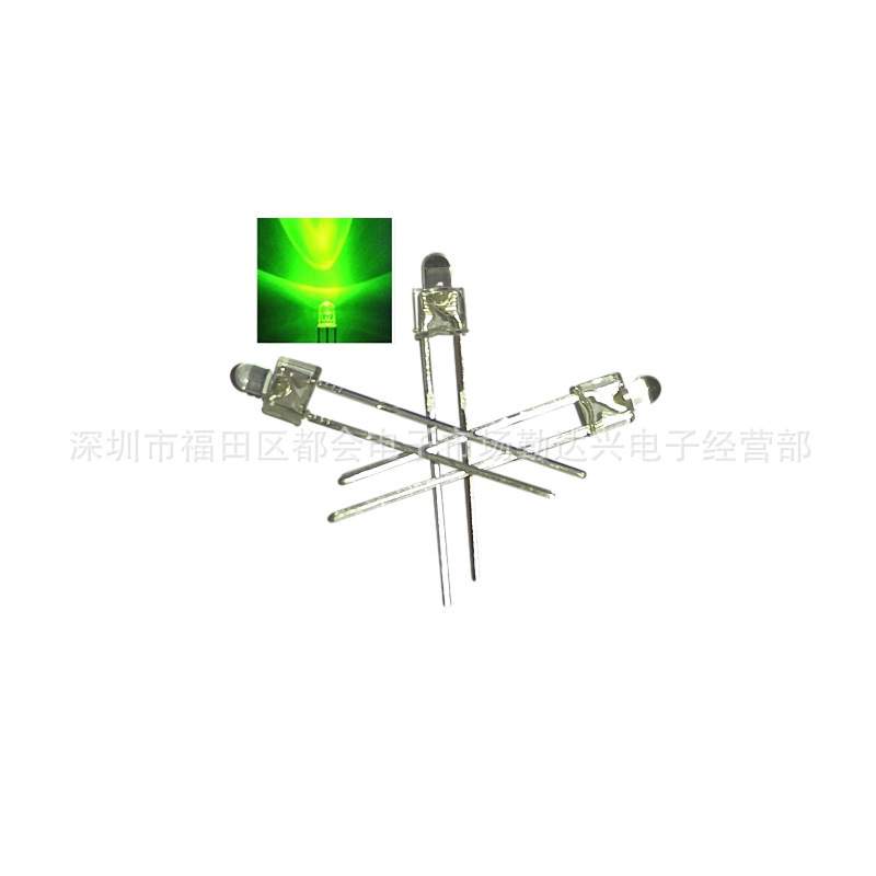 F2白发翠绿 高亮指示灯 2MM奶嘴型绿灯 2mm led 绿光灯珠发光管