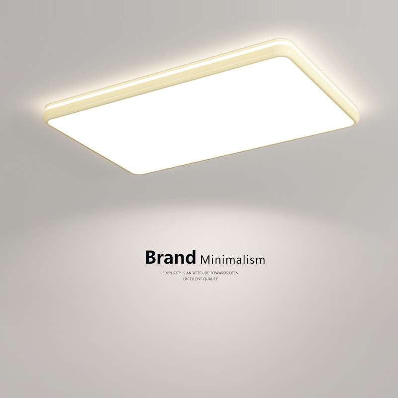 奶油风客厅灯吸顶灯北欧大气极简超亮长方形全光谱led护眼卧室灯
