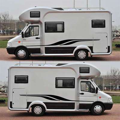 房车装饰彩条汽车贴纸拖通用挂车大篷车条纹改装个性旅行车拉花