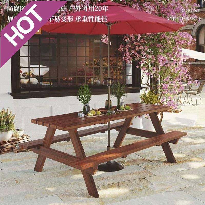 zsr户外桌椅组合奶茶烧烤店庭院室外食堂连体餐桌椅带伞公园实木,机械设备,其他机械设备,淘宝优惠券,粉丝福利购,淘宝优惠卷