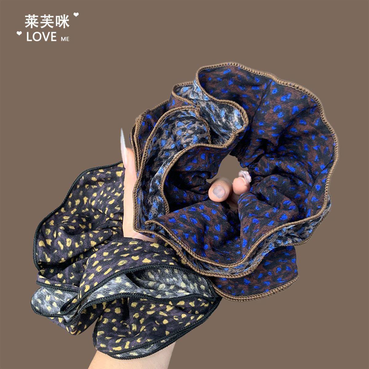 2025 新款波点豹点大肠发圈 网红同款韩系优雅扎马尾头绳女秋,珠宝/钻石/翡翠,发饰,淘宝优惠券,粉丝福利购,淘宝优惠卷