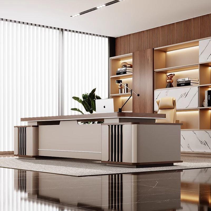 老板办公桌椅组合简约现代轻奢高级感经理总裁桌大班台办公室家具