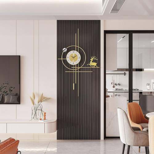 创意客厅时尚挂墙艺术壁饰石英钟北欧轻奢钟表简约时钟挂钟