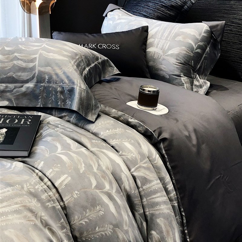 轻奢美式奶丝磨毛床单四件套印花卉被套100加厚秋冬床上用品4