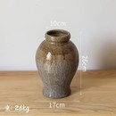 中式 饰落地插花花器做旧大粗陶罐花盆其他 复古陶瓷花瓶摆件客厅装