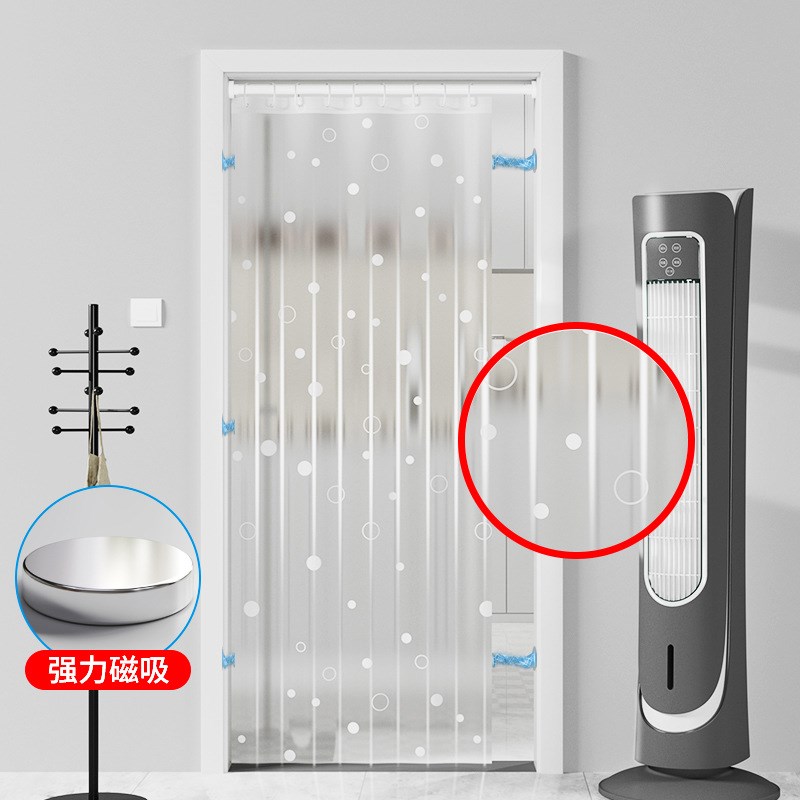 夏季空调防走冷气挡风门帘厨房防油烟隔断帘透明免打孔挂帘遮挡帘