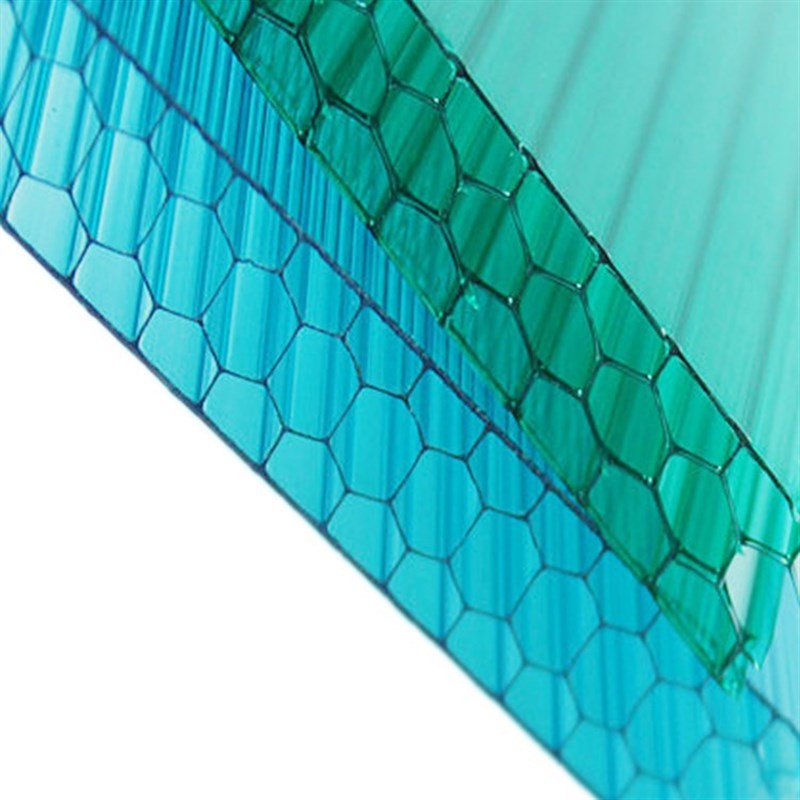 现货中空透明pc蜂窝板 温室大棚车篷雨棚工程专用PC聚碳酸酯板