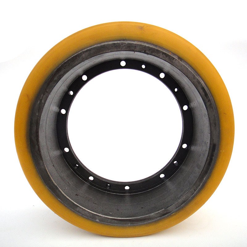 诺力手动电动叉车配件聚氨酯轮胎252*88 电动堆高车驱动轮主动轮