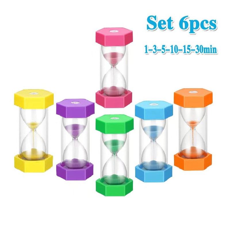 六角防摔沙漏计时器摆件儿童沙漏摆件高级感1-60分钟简约时间礼品