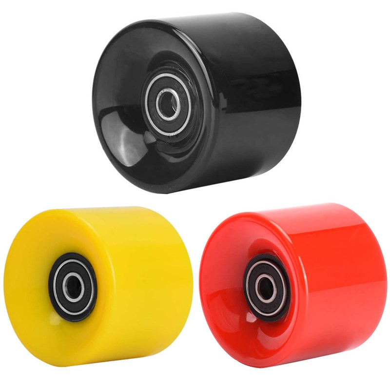 【袋装】四轮4pc滑板78A长板PU轮刷街轮70x51mm多彩608RS轴承套筒