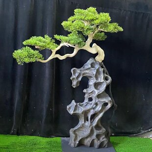 迎客松门庭假松树造景装饰假树仿真植物 室内外装饰假树源头厂家