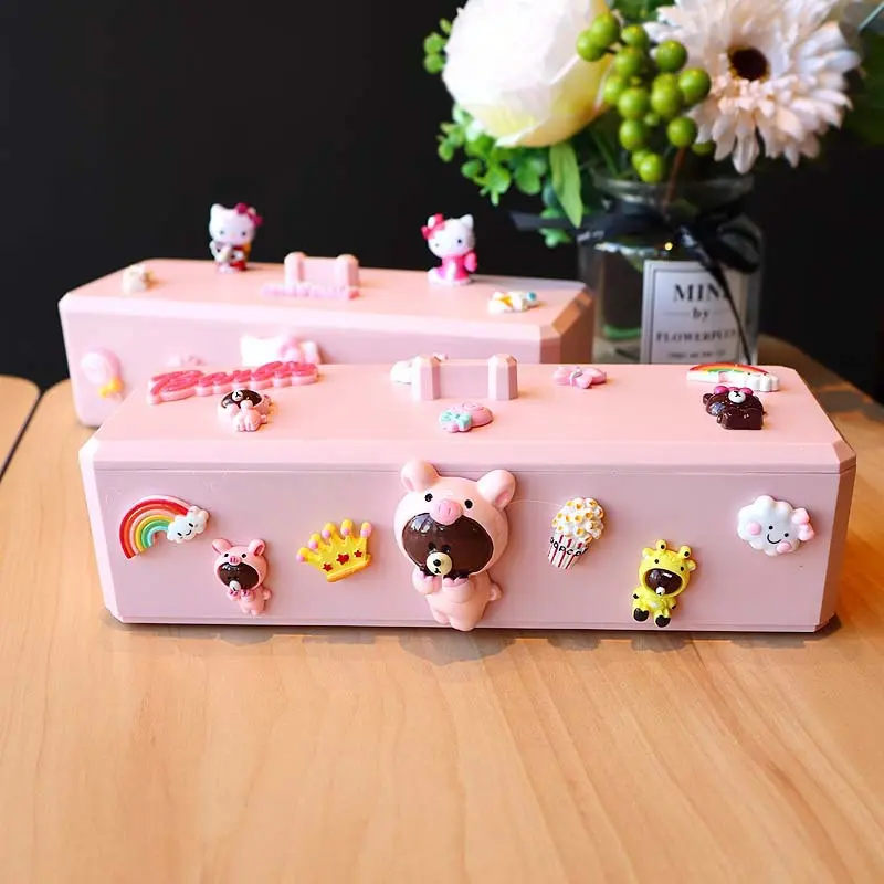 ins风桌面收纳盒化妆分收纳盒整理箱粉盒储物盒棉签化妆棉盒