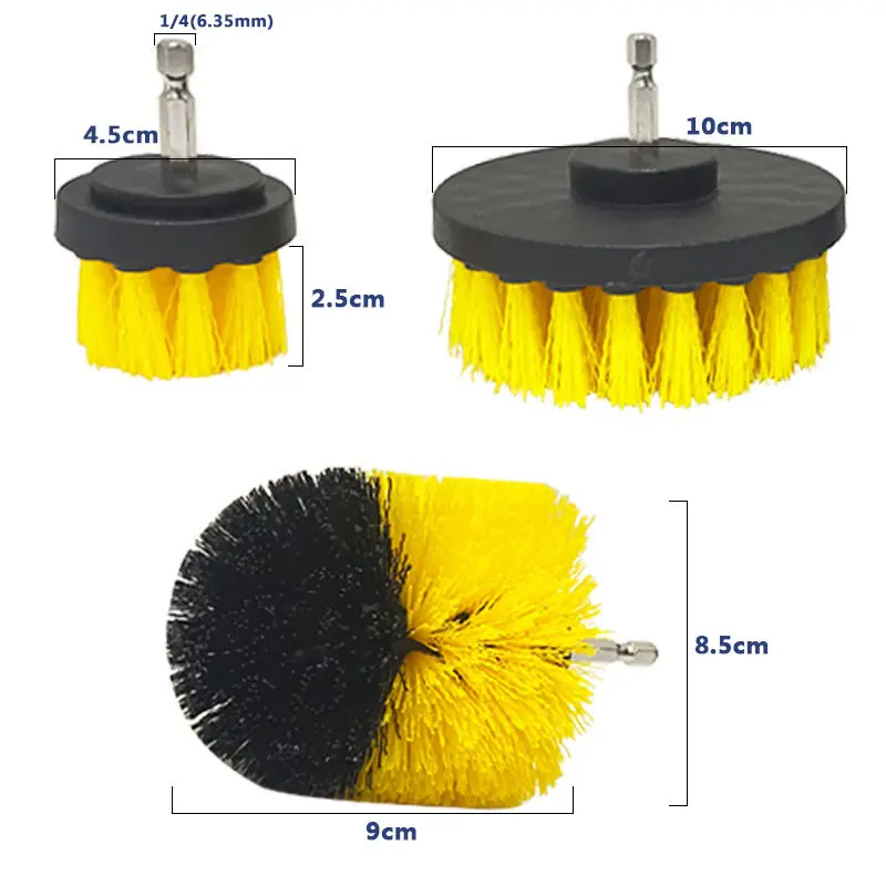 刷头 电动电钻刷头三件套家居汽车电动头套装