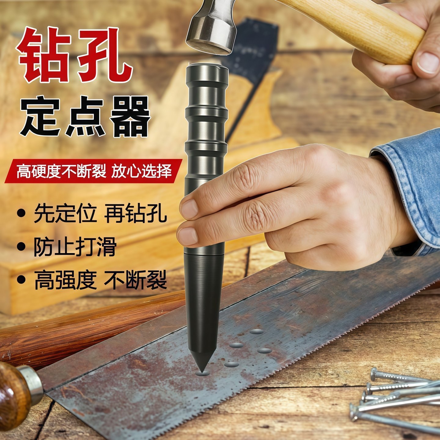 打孔定位器手动中心冲定点器耐用