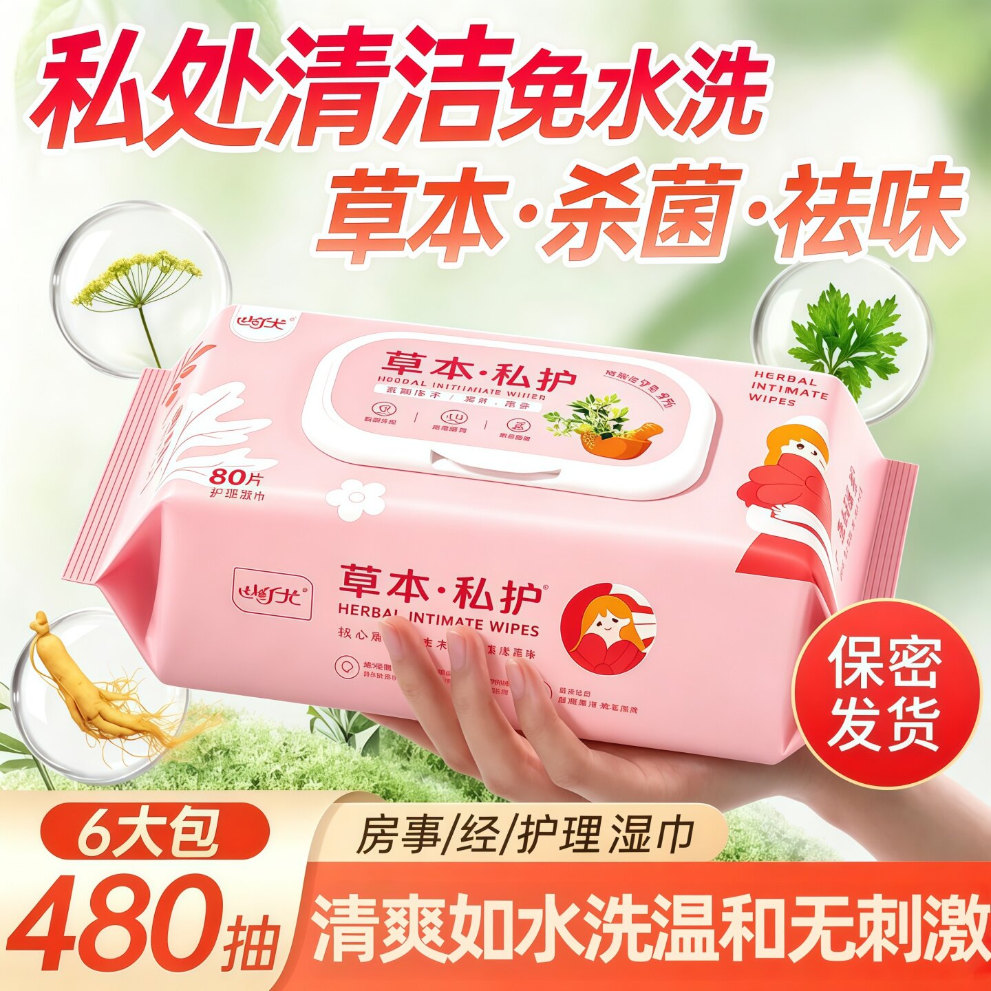 私护湿巾男女士专用卫生可擦私处
