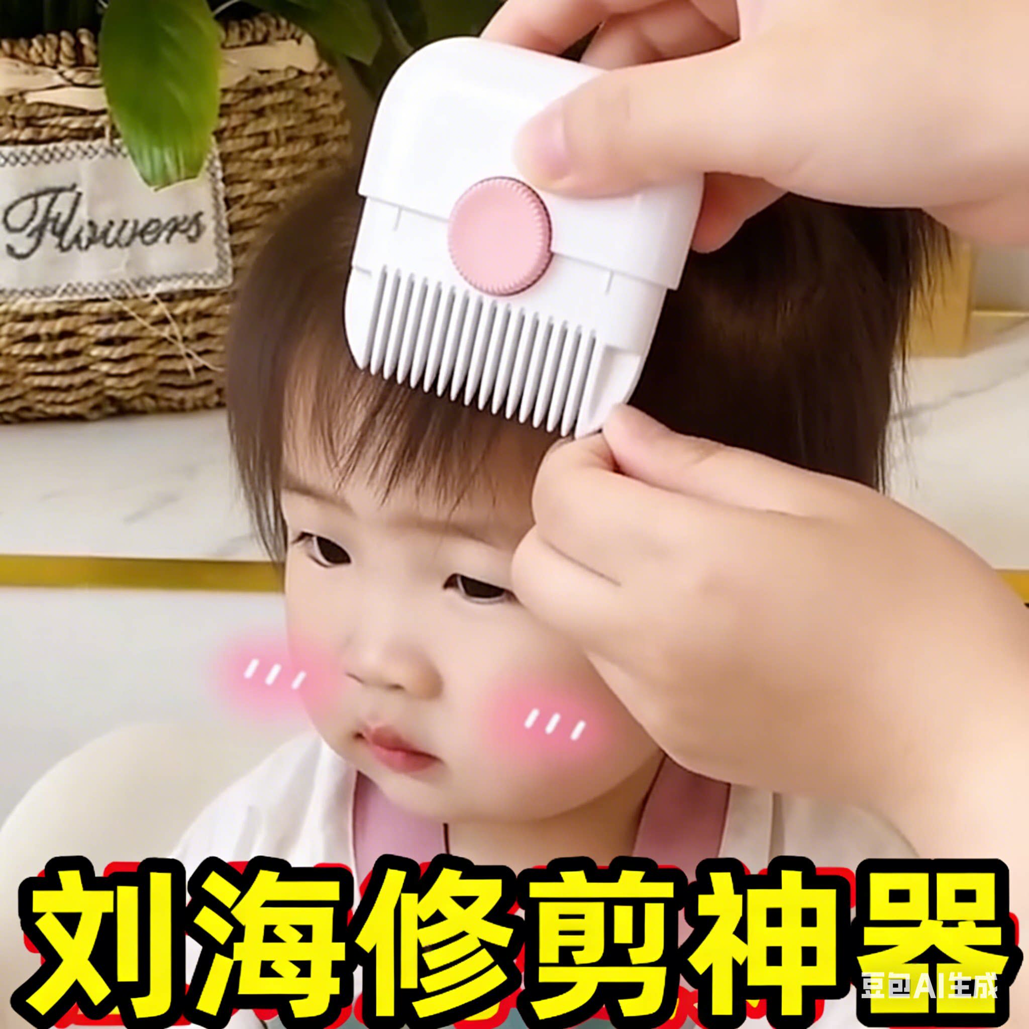 削发器梳子多功能二合一家用修剪刘海碎发女孩子宝宝专用理发神器