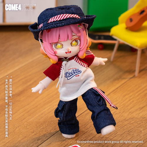 COME4FREE 【日常系列】牛仔不太忙BJD娃衣OB11玩偶12分裙子衣服