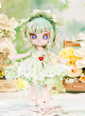 COME4FREE旗舰店.甜品系列.茉莉青提娃衣12分OB11玩偶BJD裙子衣服