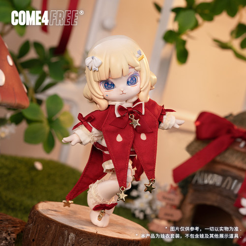 COME4FREE旗舰店.甜品系列【红果糖】娃衣OB11玩偶BJD裙衣服