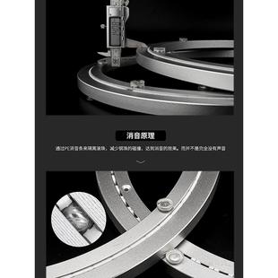 消音铝合金餐桌转盘底座旋转轴承家用圆桌转轴实木大理石玻璃35cm