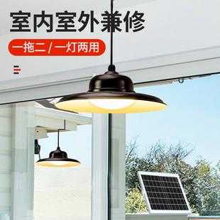 太阳能户外吊灯庭院超亮别墅阳台防水室外凉亭大功率家用亭子路灯