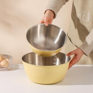 川岛屋不锈钢盆家用洗菜盆沥水篮水果拌菜料理碗打蛋盆和面揉面盆