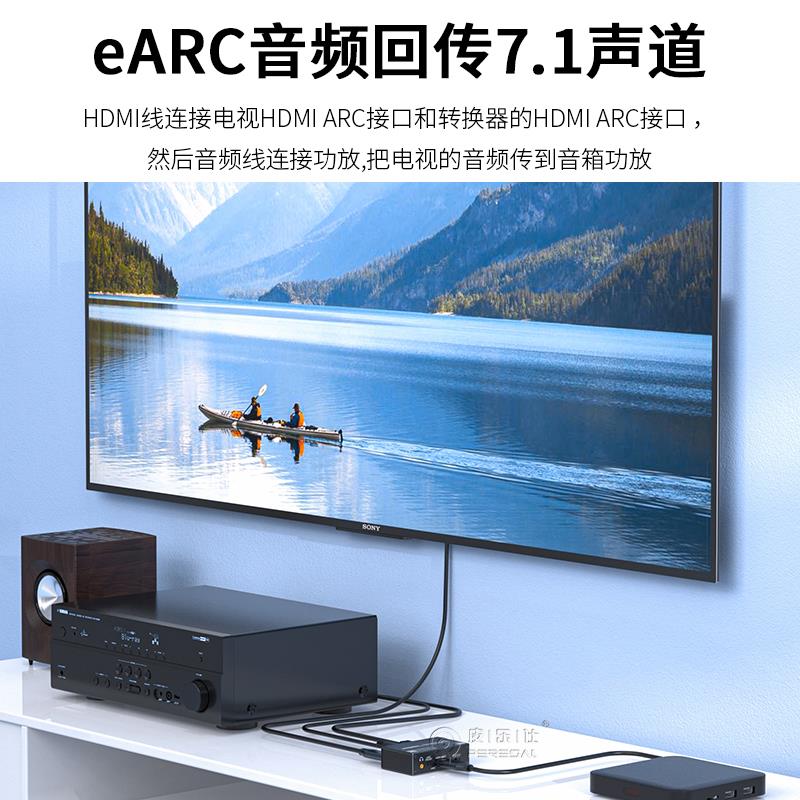 PERESAL/皮乐仕 JSJ-211HDMI7.1音频分离器8K电脑机顶盒ps4转光纤