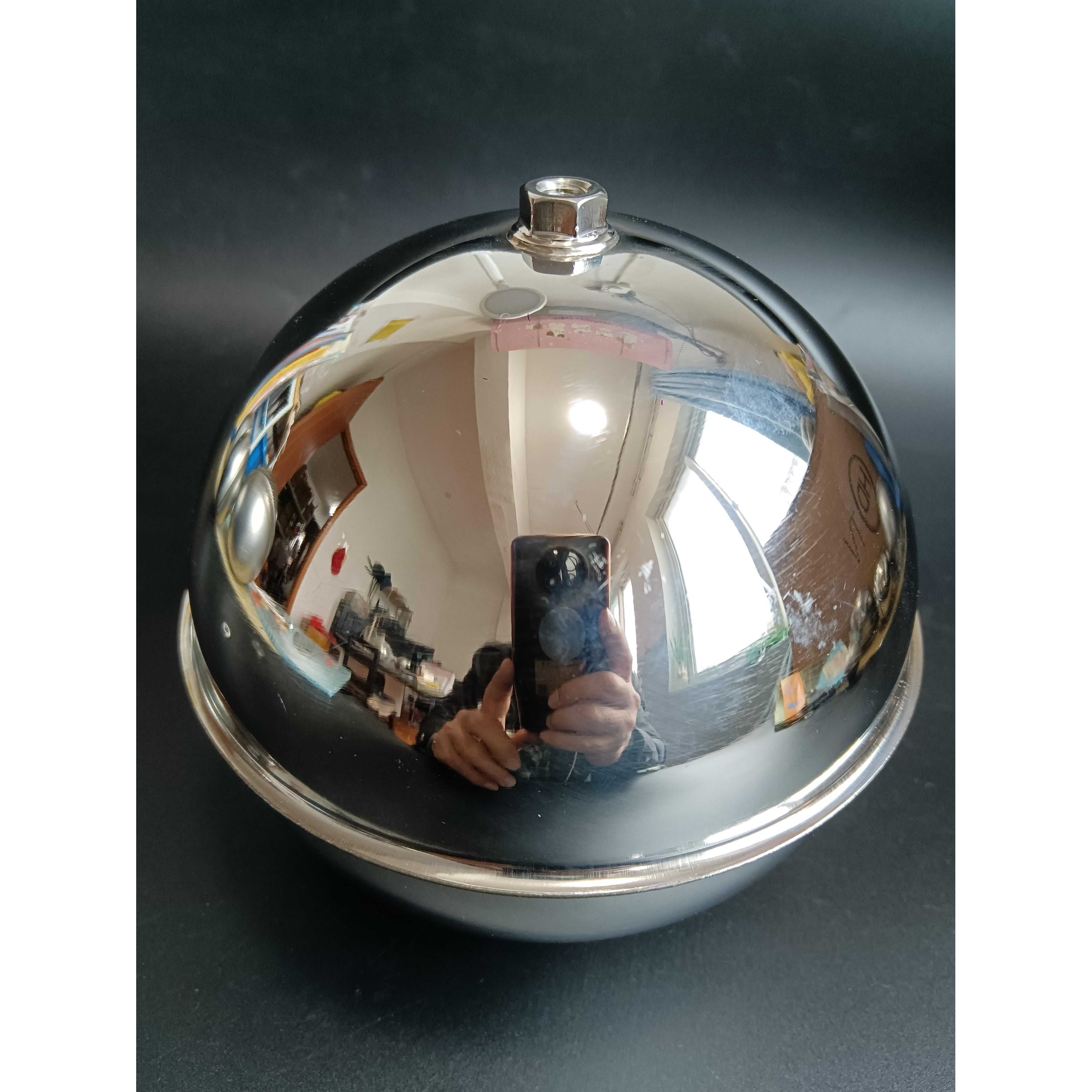 304/316L不锈钢空心精密浮球 耐高温压边螺母/穿心浮球 可定制