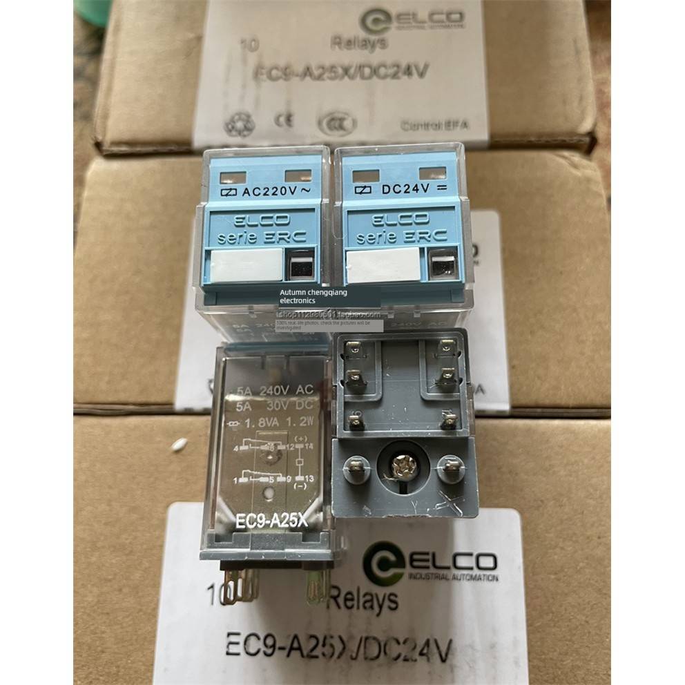 全新原装Releco/Yike Ec9-A25X 24Vdc Ac220 230V 8针中间继电器