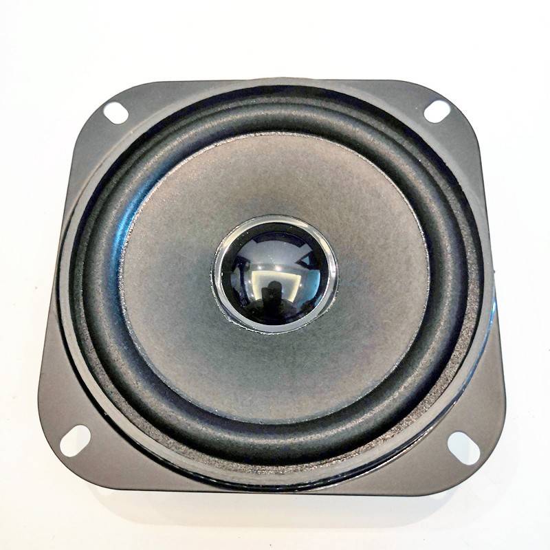 4R10W 直径102MM 4寸方形60MM外磁全纸盆黑帽喇叭扬声器 警报喇叭
