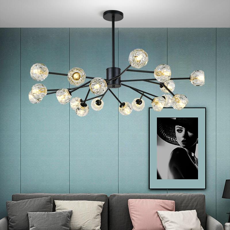 北欧客厅灯创意个性分子灯卧室灯吸顶灯三室两厅全屋组合套餐灯具