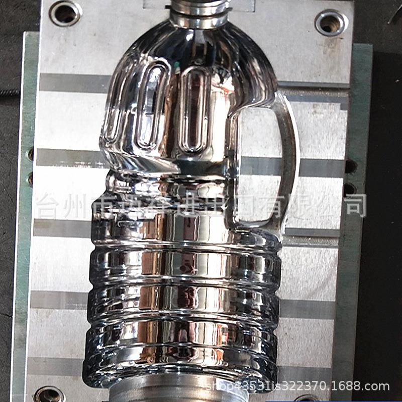 黄岩开PET吹瓶机模具 5升10斤异性带手把油壶模具 来样设计