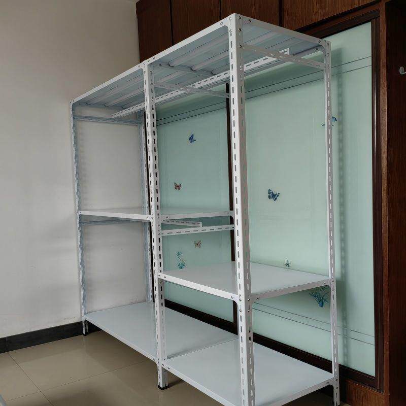 出租屋简易柜角钢货架多层铁架子连体衣柜货架子置物架落地收纳柜